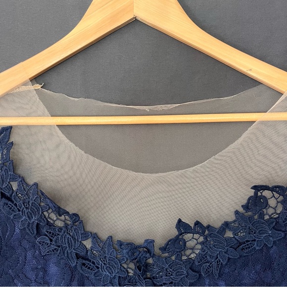 Blue Lace Cheng Xin Dress With Mesh Top - Picture 3 of 3